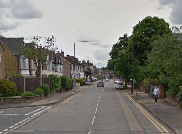 The incident happened in Darnley Road, Gravesend. Picture: Google.
