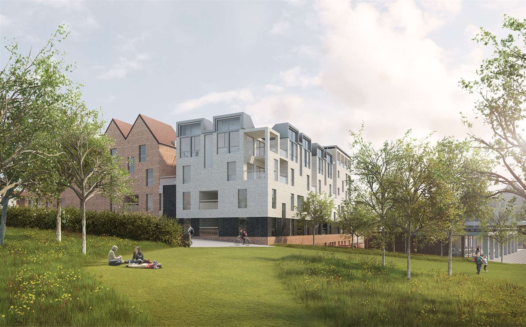 An artist's impression of part of the planned Mountfield Park development in Canterbury