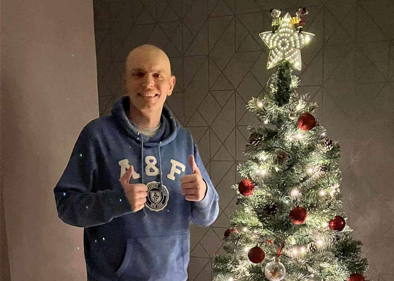Ricky was discharged and was able to spend Christmas at home. Picture: Ricky Kennedy