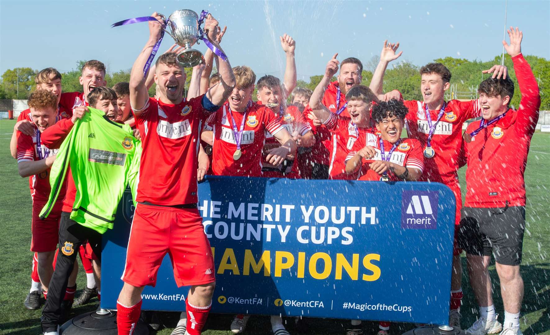 Kent Merit Under-18 boys cup final winners Whitstable Town. Picture: PSP Images