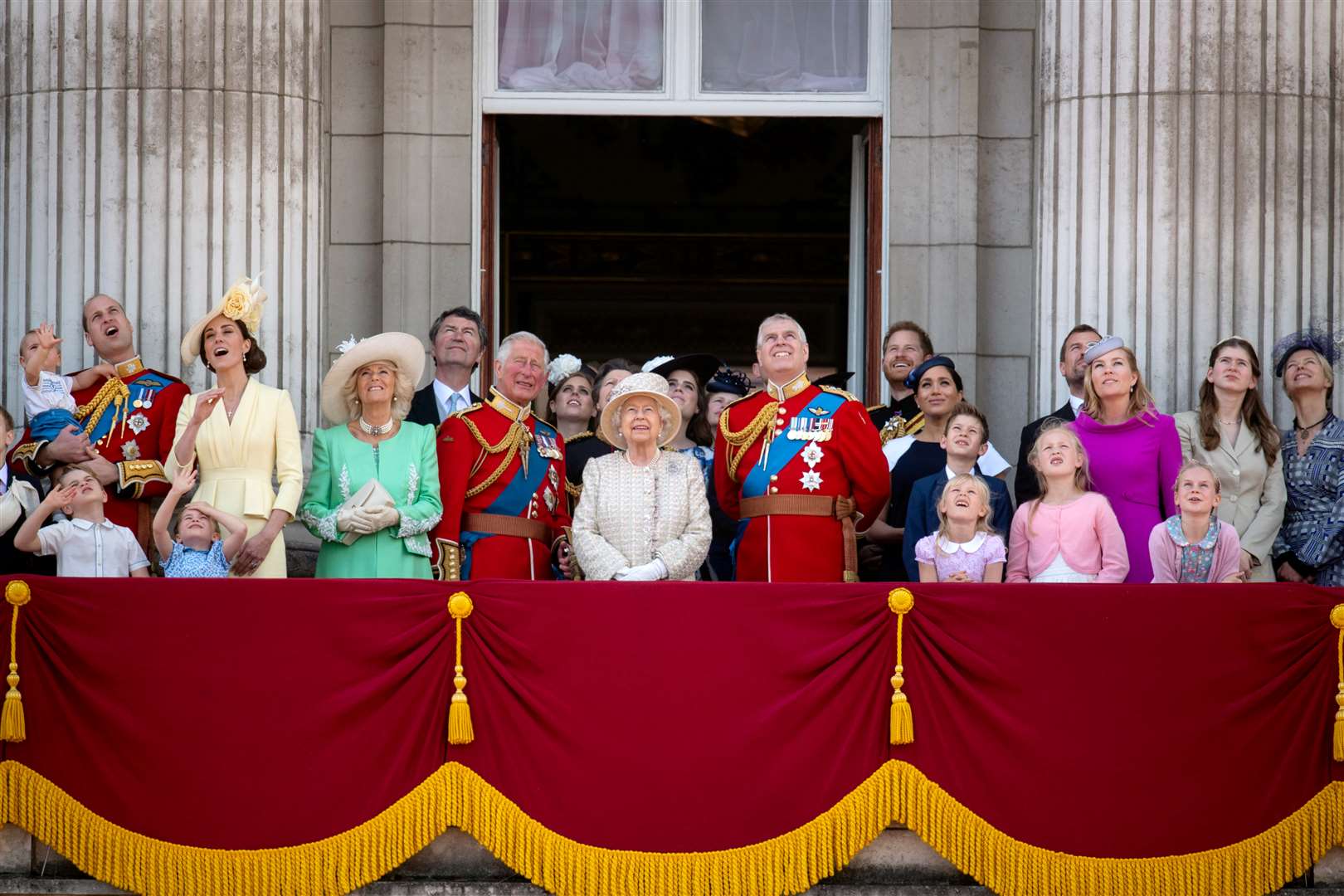 The Queen and the royal on the balcony during Trooping the Colour in 2019 (Victoria Jones/PA)