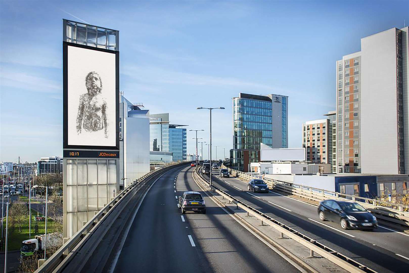 Breathe: 2022 will feature oversized artworks of people fighting for breath (Lewisham Council/PA)