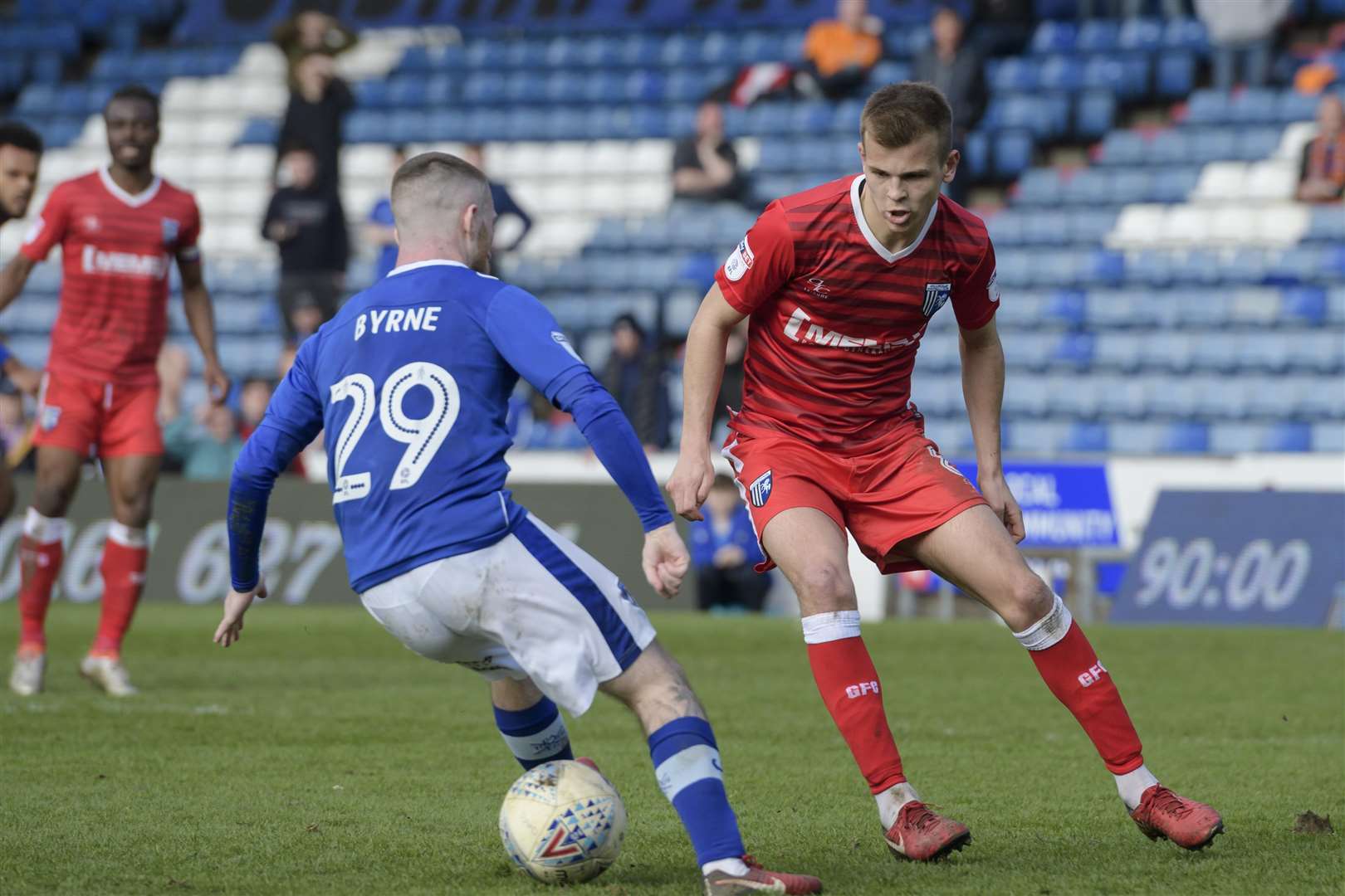 Jake Hessenthaler in the thick of the action Picture: Andy Payton