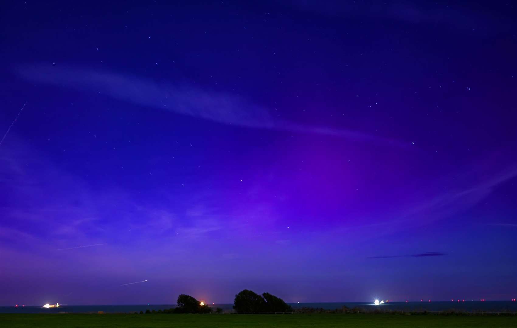 The Northern Lights could be seen over Kent on Sunday evening. Picture: Fern Sherratt-Wells