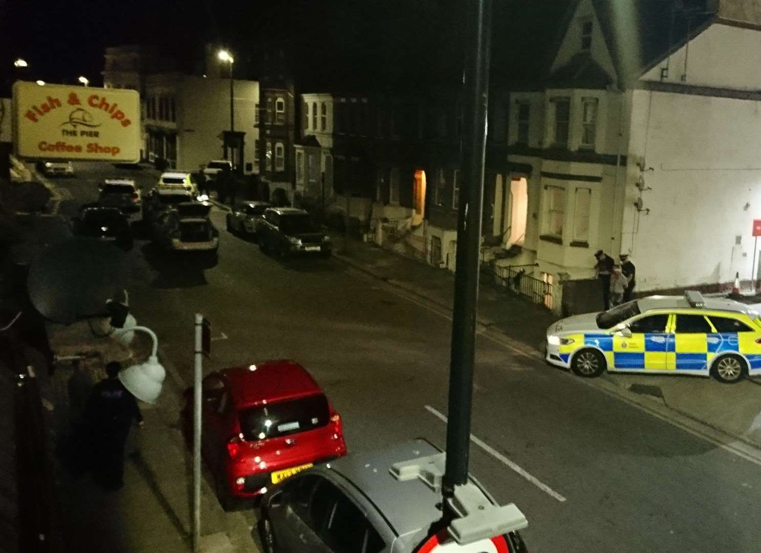 Police cordoned off a road in Herne Bay