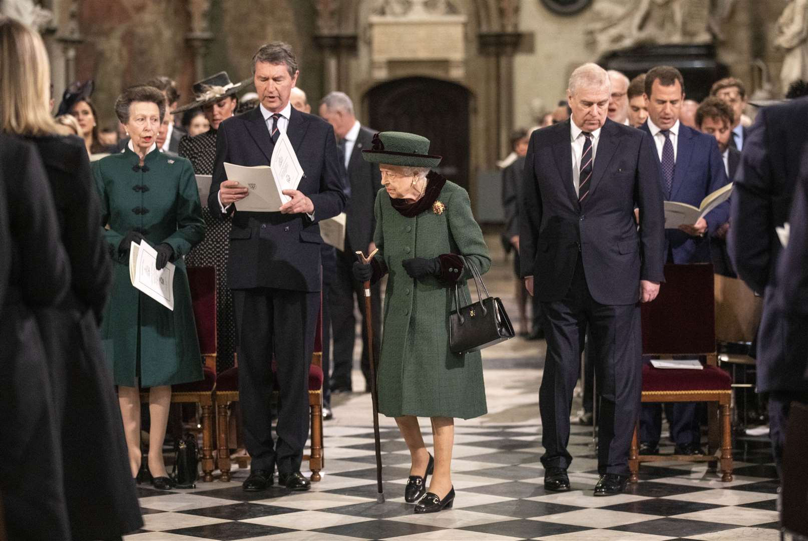 The Queen at the Abbey on Tuesday (Richard Pohle/The Times/PA)