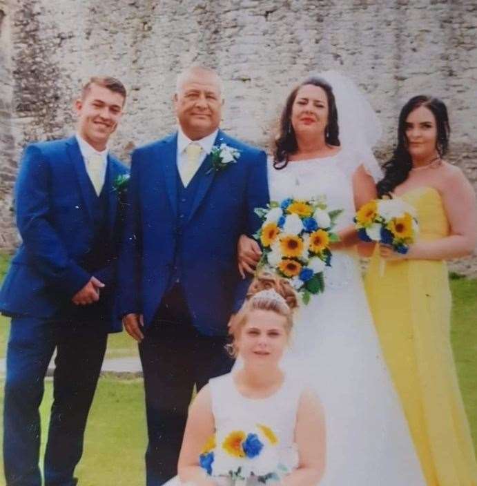 Terry and Lorraine Burrell with Lee,Chloe and Becky(front)