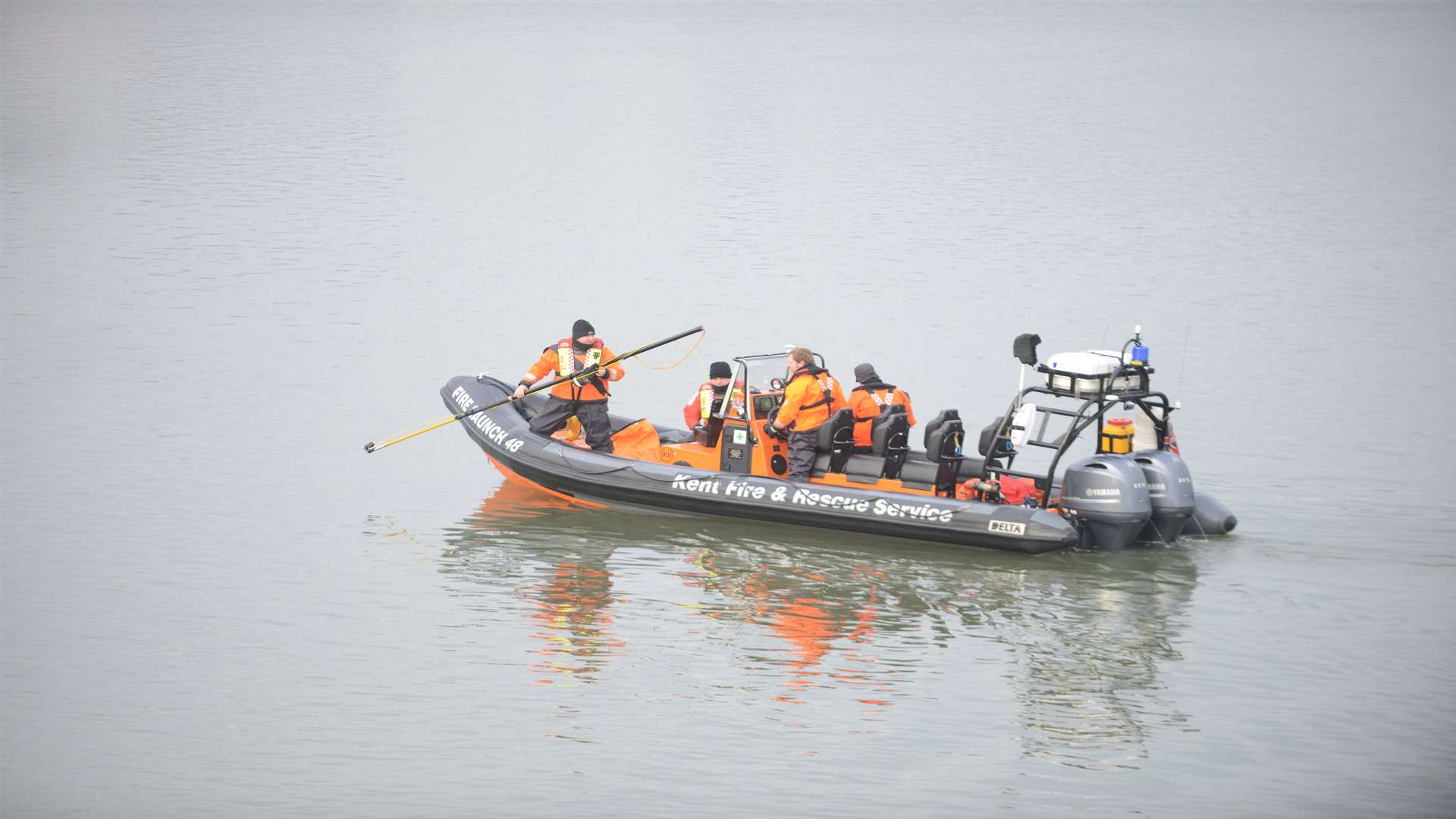 The emergency services were also out last week on the River Medway.