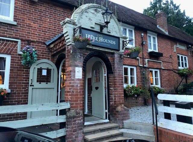 The Hare and Hounds is an old 18th century inn on Maidstone Road at Potters Corner, near Ashford