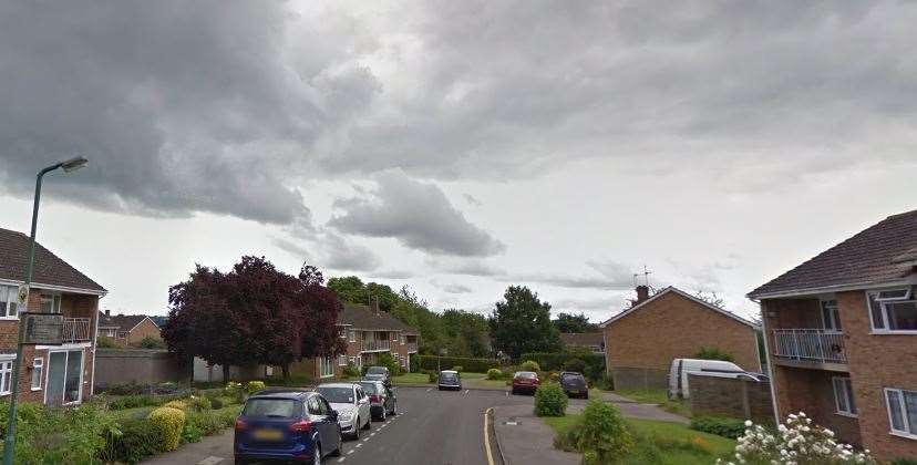 Milstead Close, Maidstone, where a man's body was found on Wednesday (9160617)