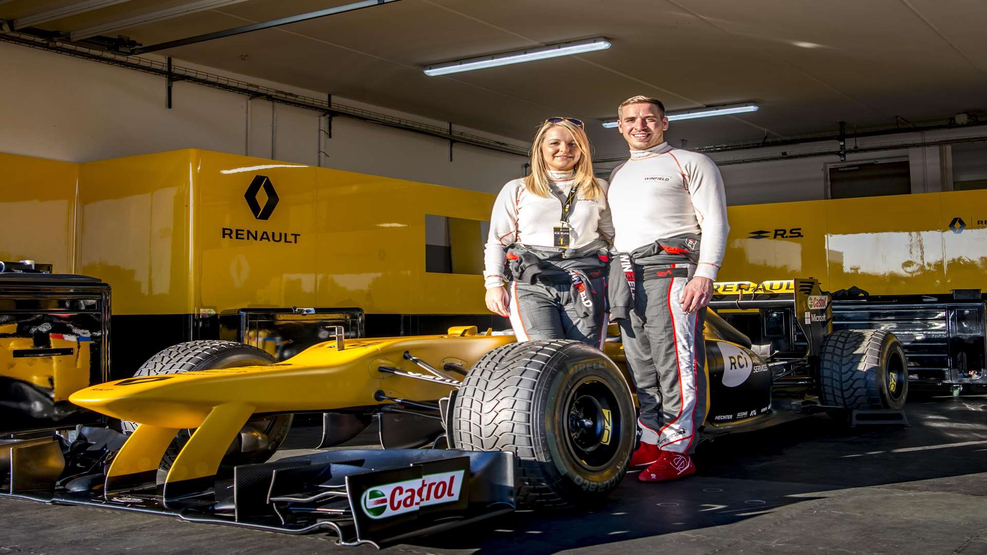 Matthew Creed proposed to his girlfriend Hayley Melen during a Renault Sport Racing Driving Experience day