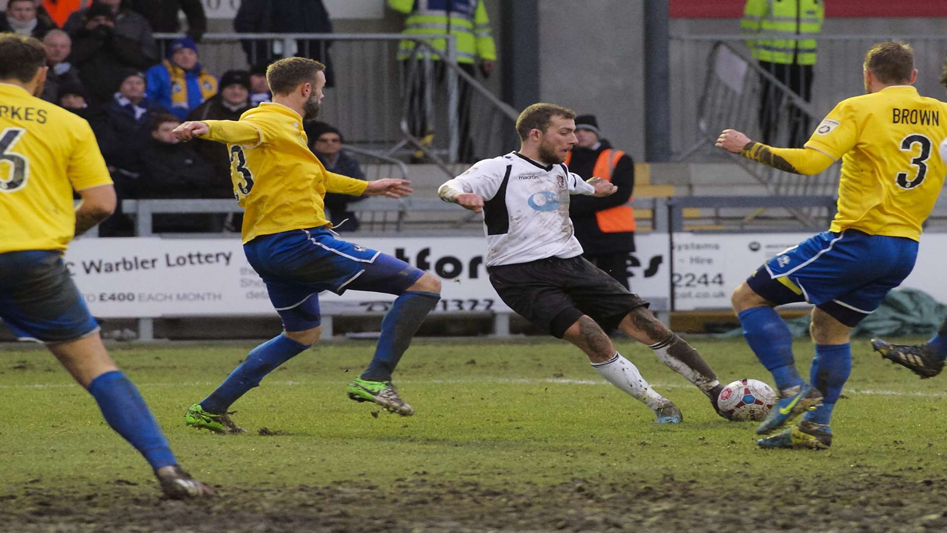 Dartford's Ryan Hayes delivers a cross against Bristol Rovers Picture: Andy Payton