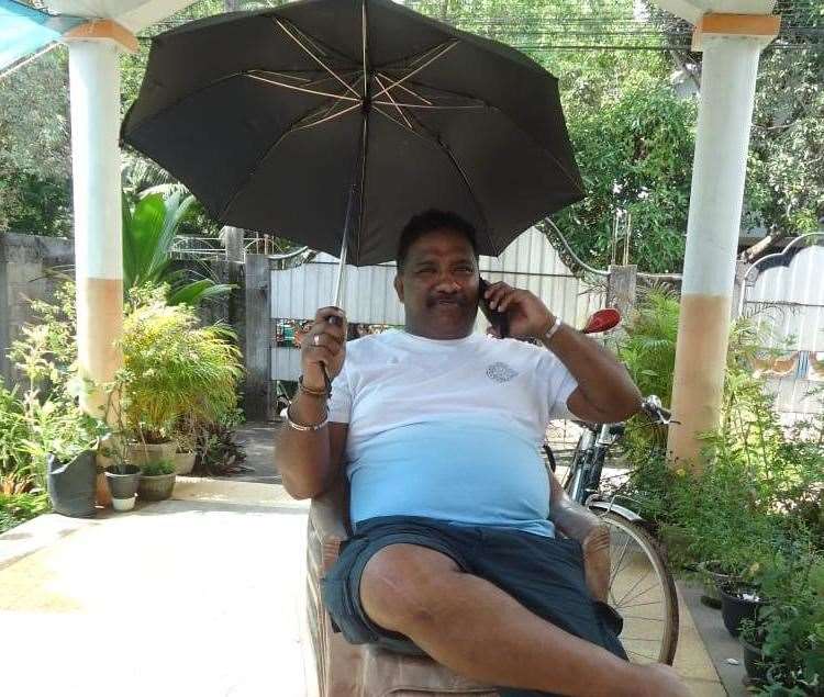Mr Kuhatherrshan, during a holiday to Sri Lanka in 2018. Picture: Luckshica Kuhatherrshan