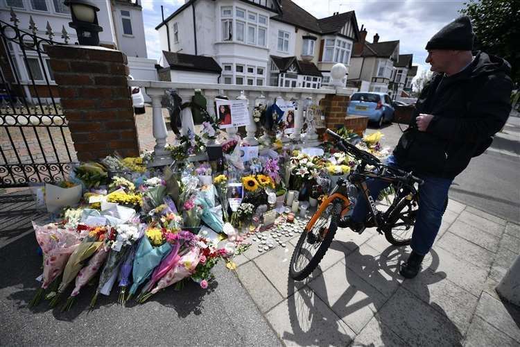 Flowers left in Ilford. Picture: Beresford Hodge/PA