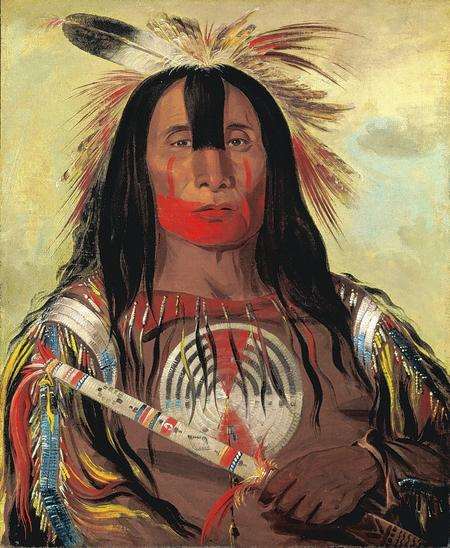 Stu-mick-0-sucks, Buffalo Bull's Back Fat, Head Chief, Blood Tribe Blackfoot/Kainal, by George Catlin, 1832