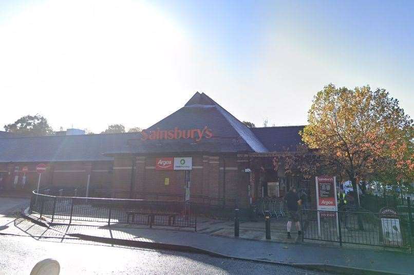 All Kent Sainsbury’s stores were affected by the problem. Picture: Google Street View