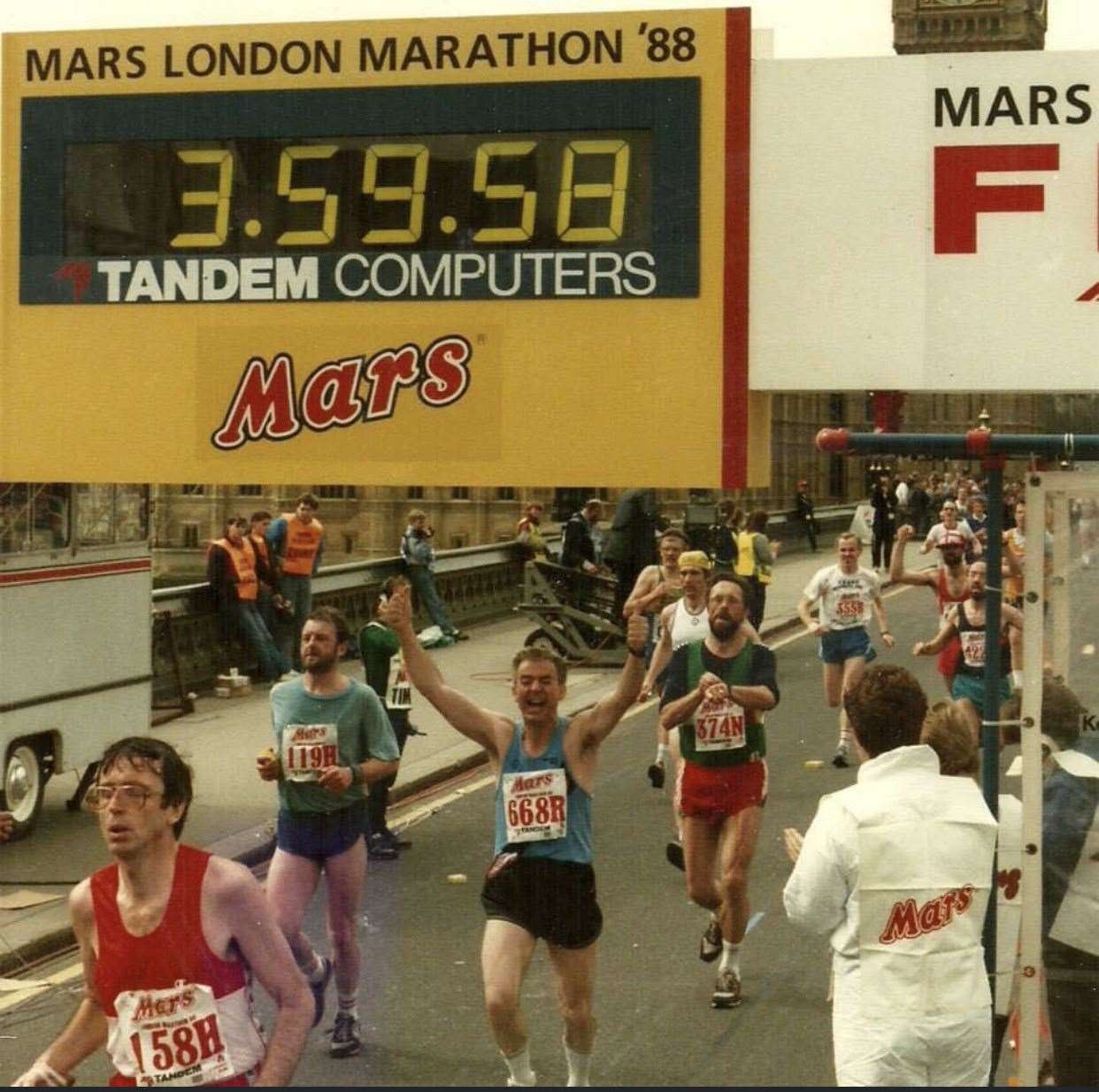 Cyril Price completing the Mars Marathon in under four hours