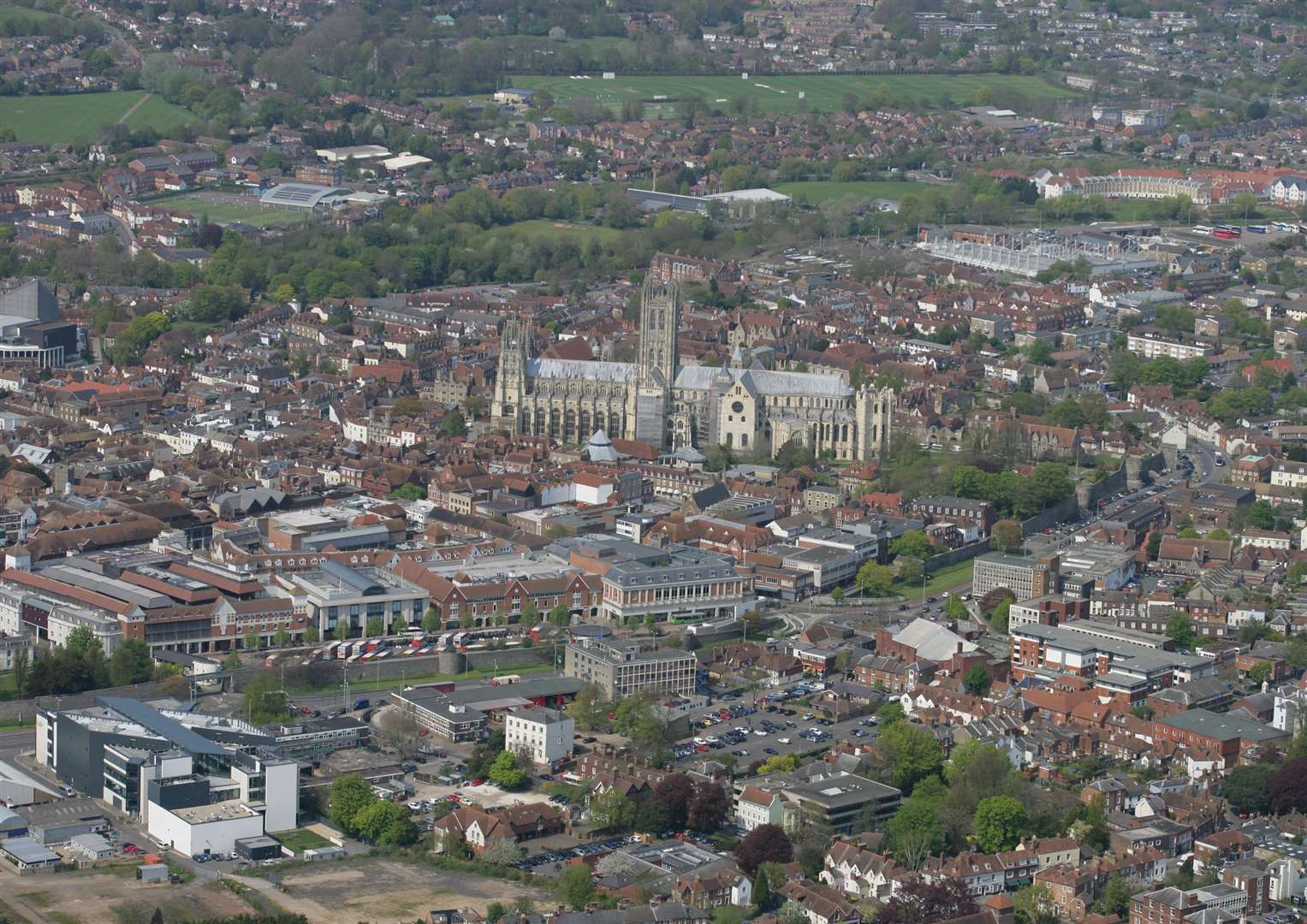 Canterbury Cathedral and the city centre. Picture: Martin Apps