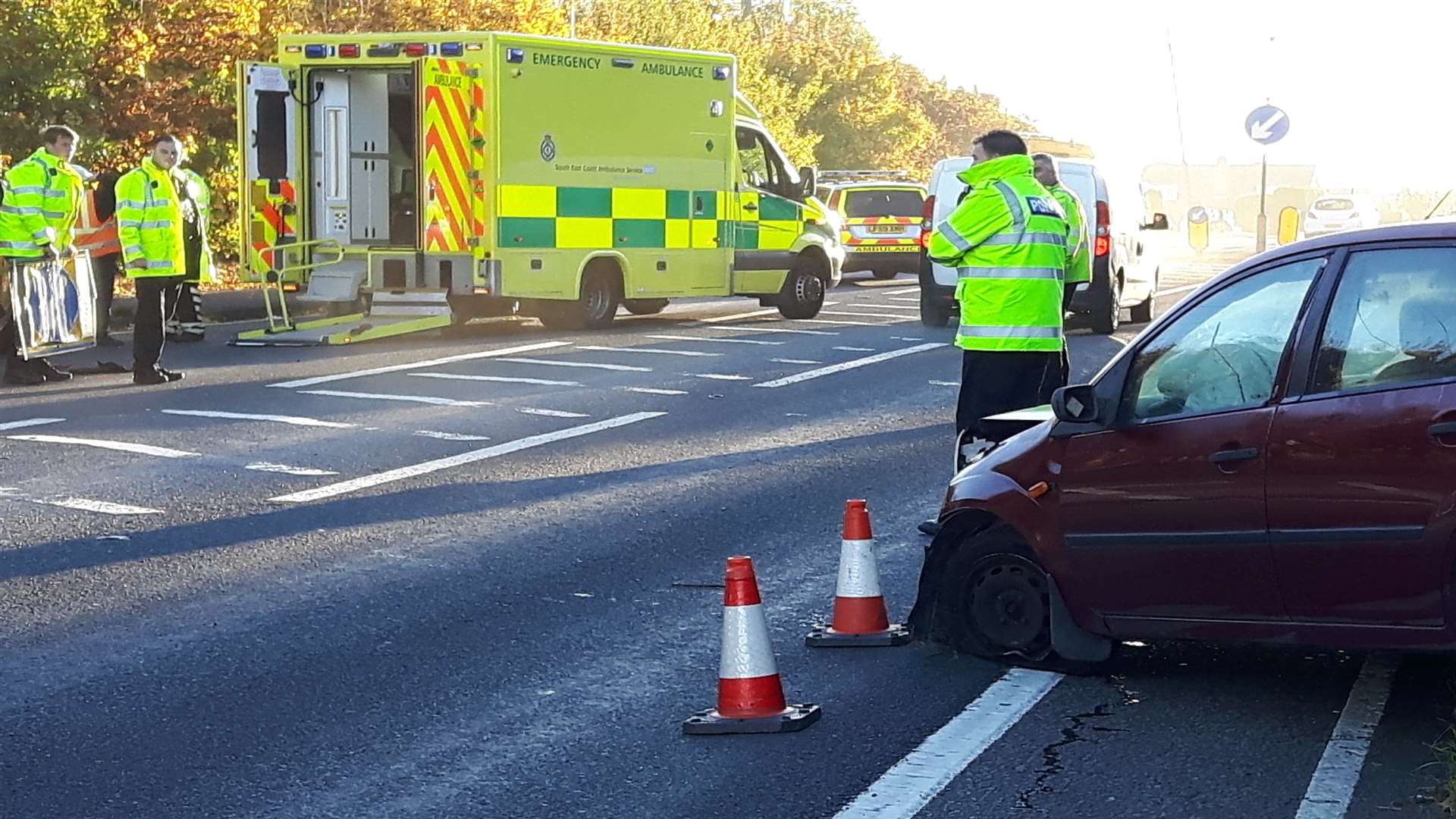 Crash on Gravesend Road heading towards Higham