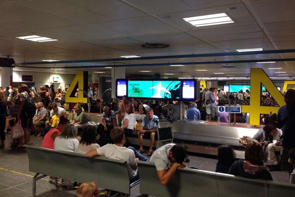 Hundreds were left waiting for their luggage at Gatwick. Picture: Rob Wills