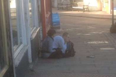 Beggars seen in Rochester High Street
