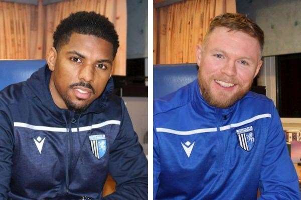 Tristan Abrahams (left) and Aiden O'Brien joined the Gills on transfer deadline day Picture: GFC