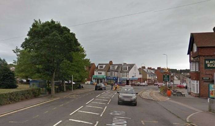 The incident happened outside the Black Bull pub on the A259 in Folkestone