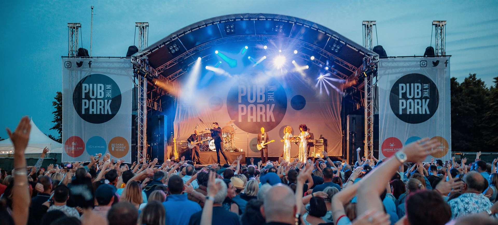 Rick Astley performs at Pub in the Park in Tunbridge Wells