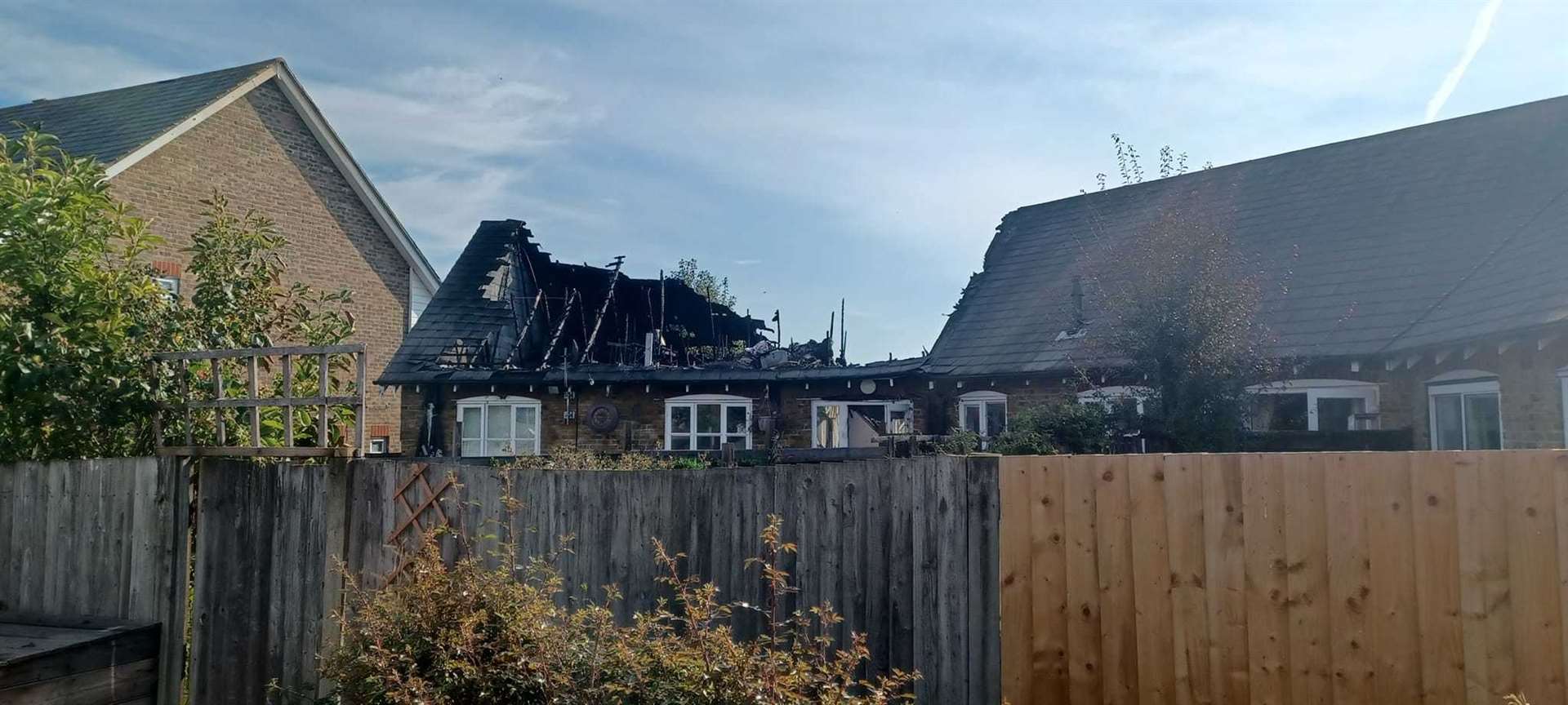 The damaged property in Sheppey Way, Iwade