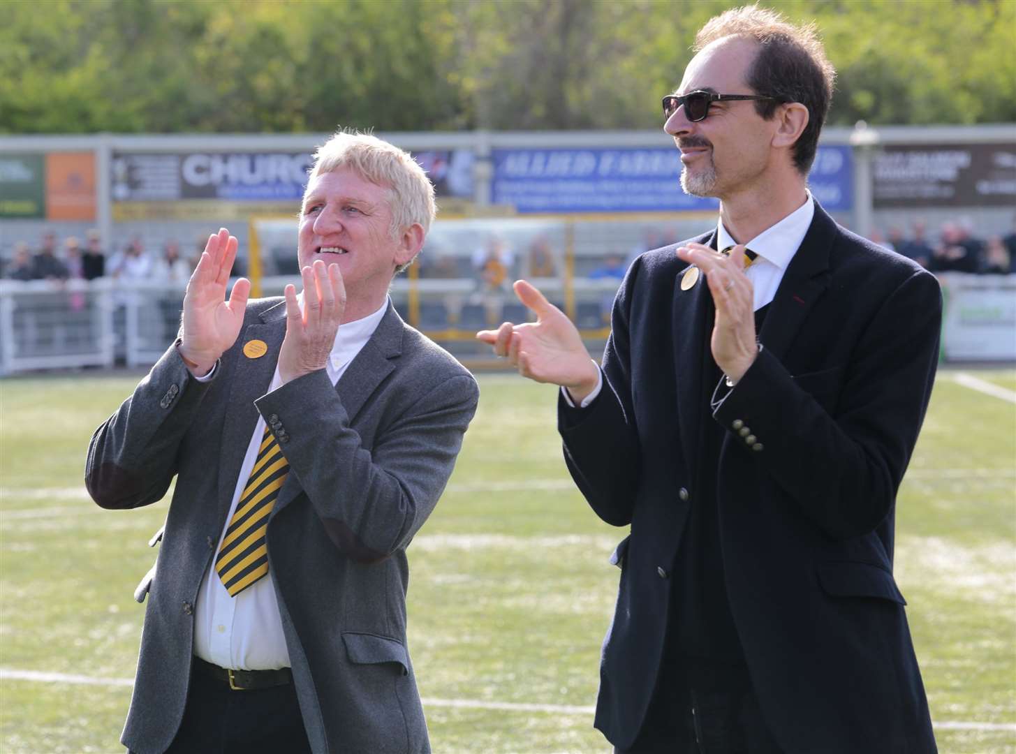 Maidstone United co-owners Terry Casey and Oliver Ash Picture: Martin Apps