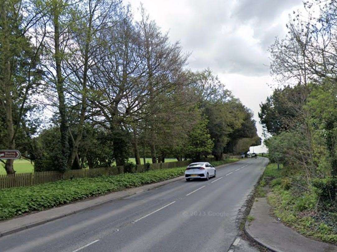 The fire happened near the A258 Deal Road in Worth. Picture: Google