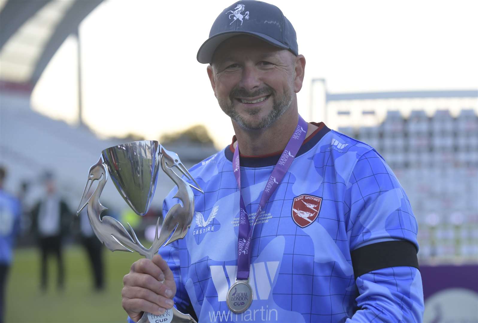 Darren Stevens with the One-Day Cup after Kent’s 2022 Final win. Picture: Barry Goodwin