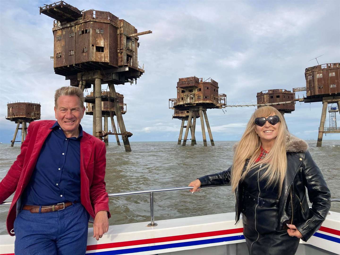 Margaret Flo McEwan took Michael Portillo to see the Second World War sea forts for his TV show