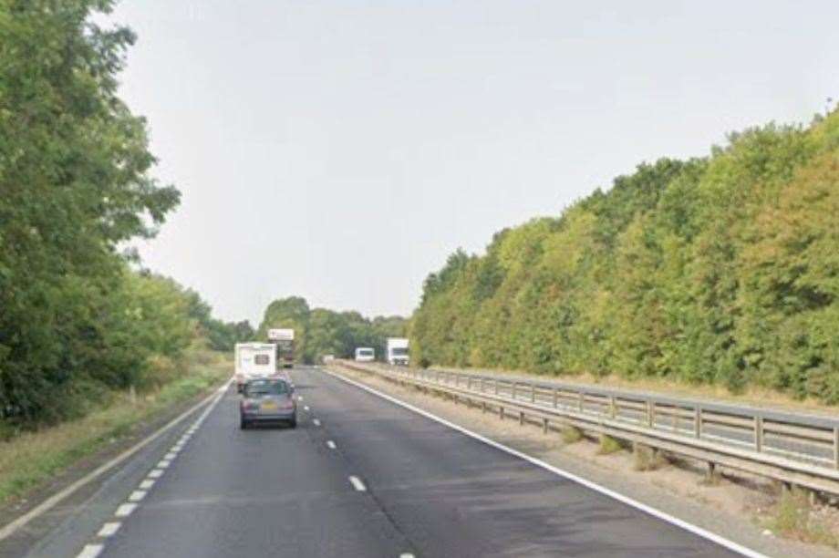 Part of the A21 near Tonbridge has been blocked by a crash. Picture: Google
