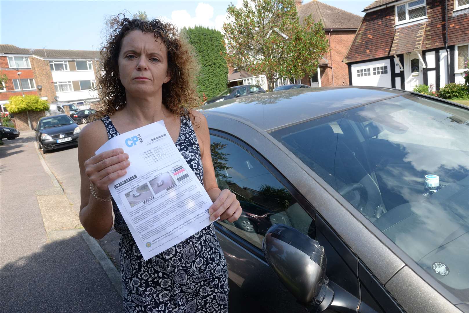 Toni Bates of Rainham and her parking fine in 2018. Picture: Chris Davey