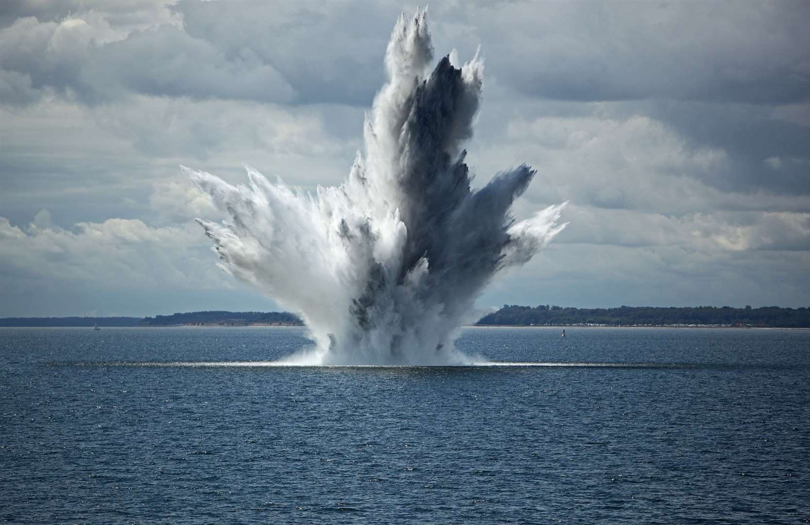 The detonation of the ship sent a plume of water into the sky - similar to this. Picture: iStock