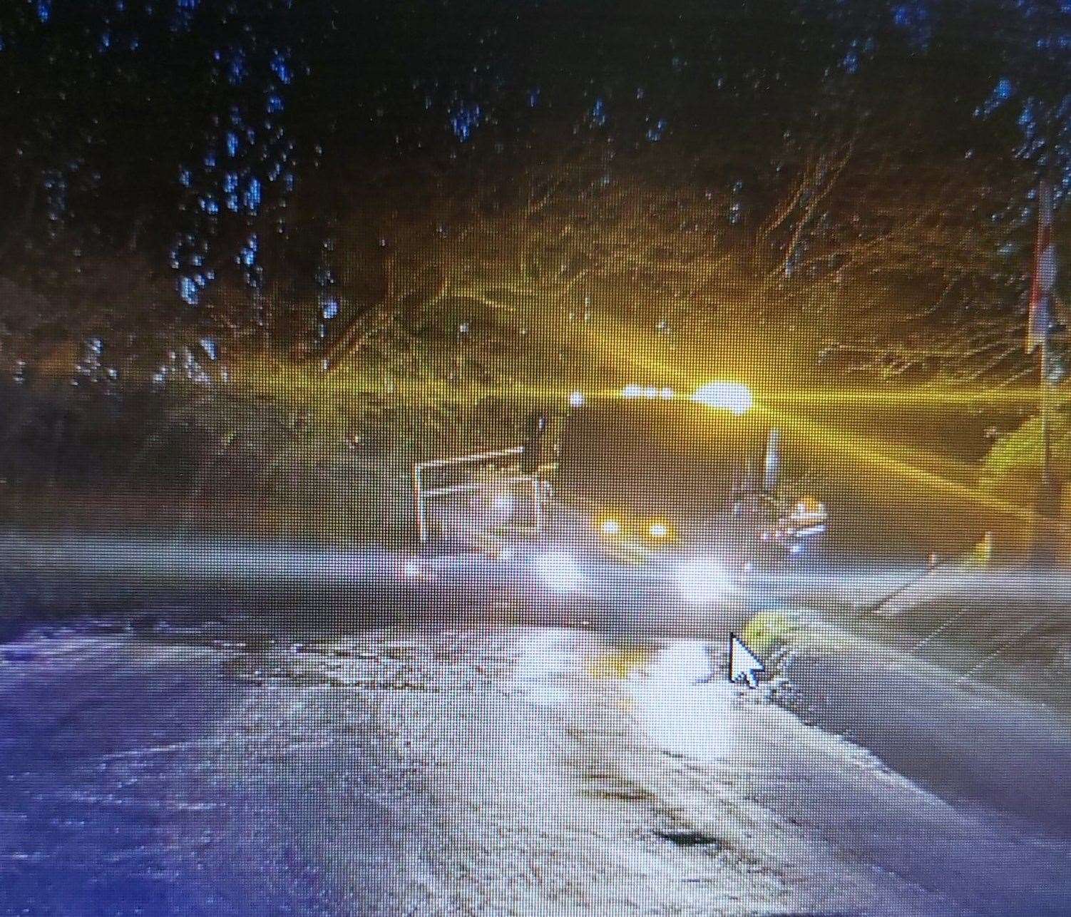Police were also called to a lorry that left the road in Bilsington. Photo: Kent Police