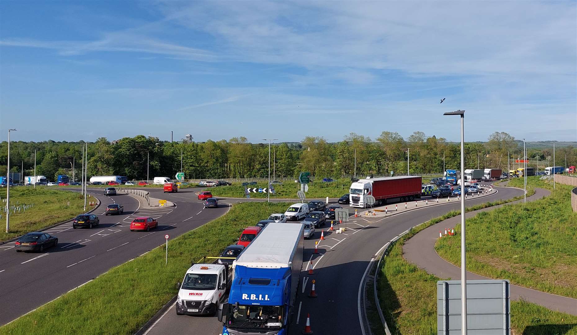 Huge tailbacks occurred when the restrictions were first introduced on the A2070