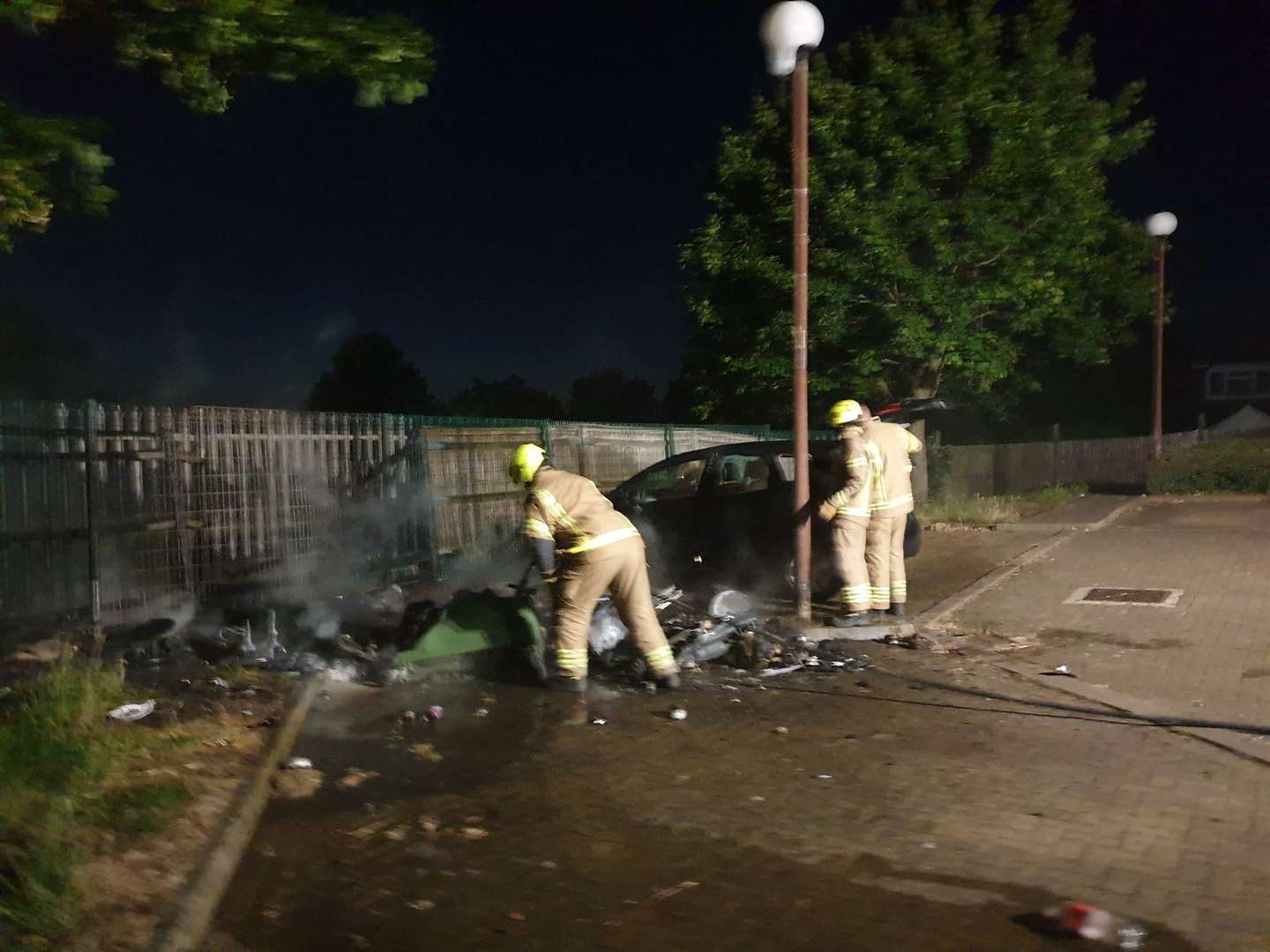 Damage was caused to cars in Sycamore Drive, Swanley following a spate of arson attack