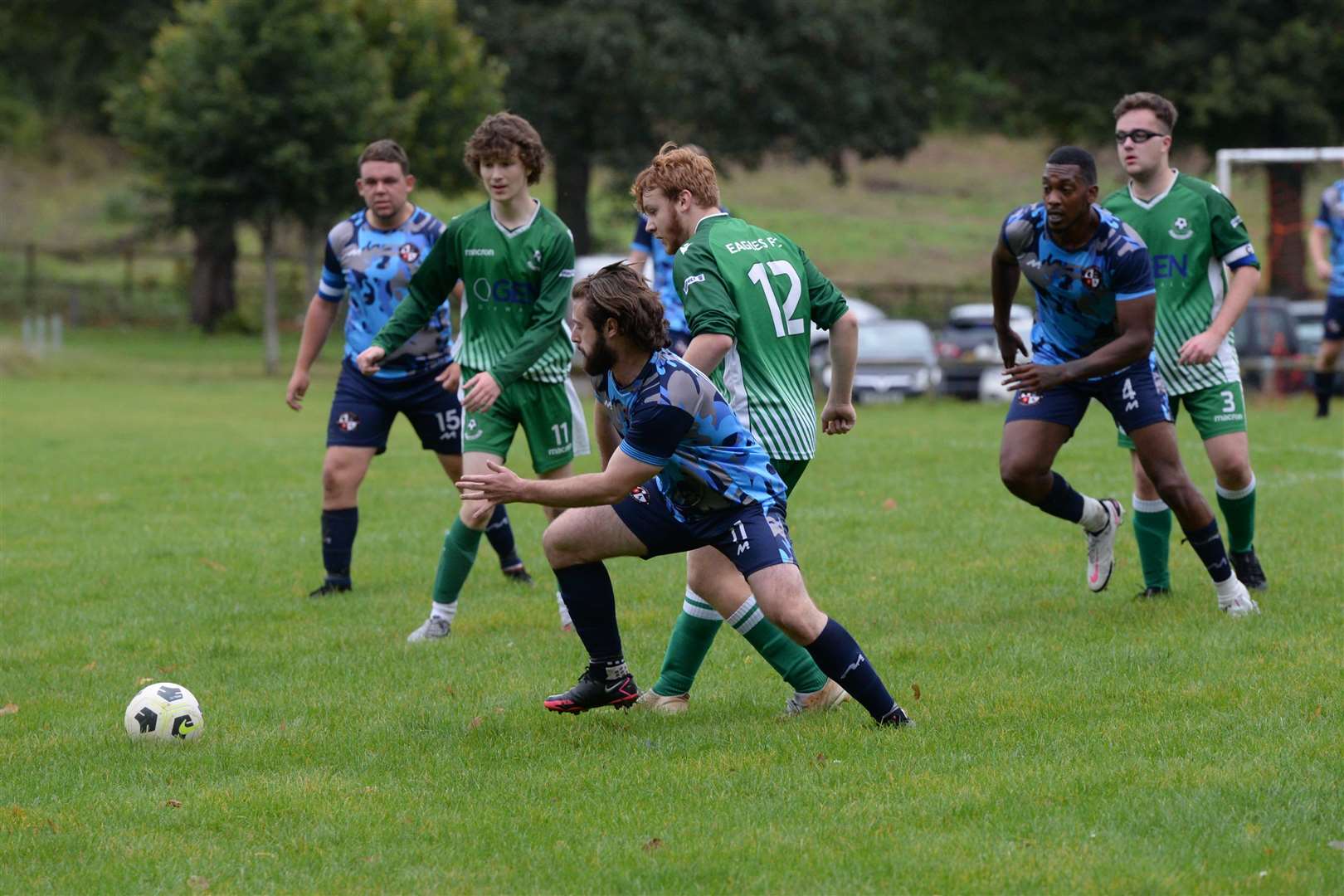 Action between Medway Sport XI and Eagles Gold in the Medway Area League Picture: Chris Davey