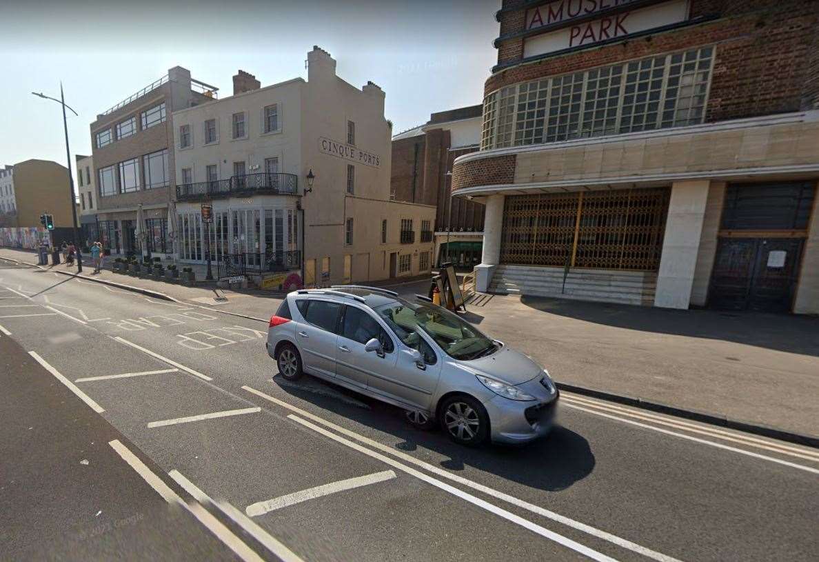 The brawl happened in Marine Terrace, Margate, opposite Hall By The Sea Road, pictured. Picture: Google