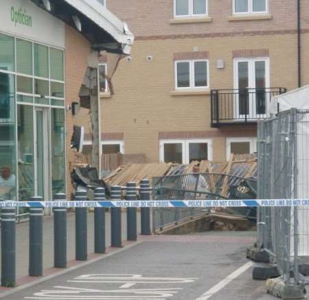 Asda: picture shows where wall used to be. Photo courtesy Jenny Coxall