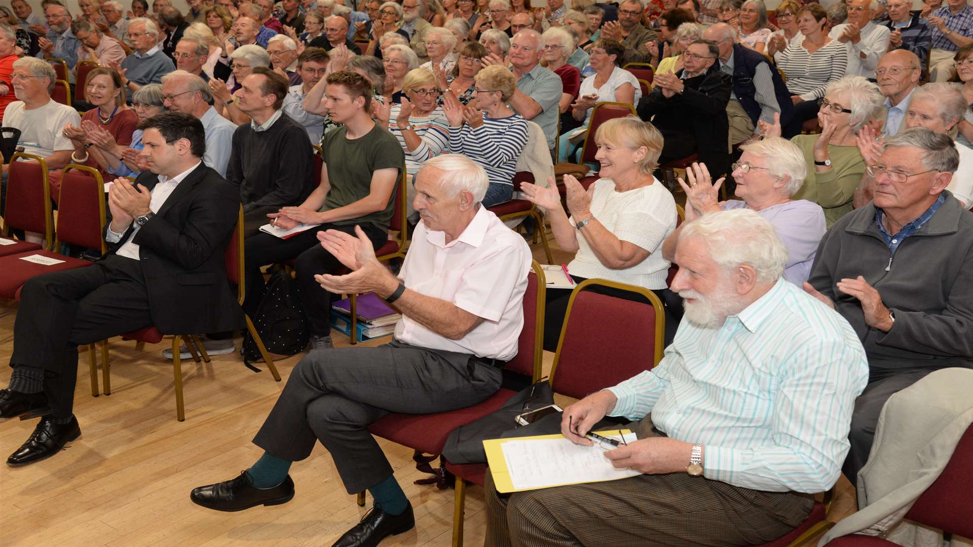 The packed hall at the Faversham Health Matters public meeting. Picture: Chris Davey