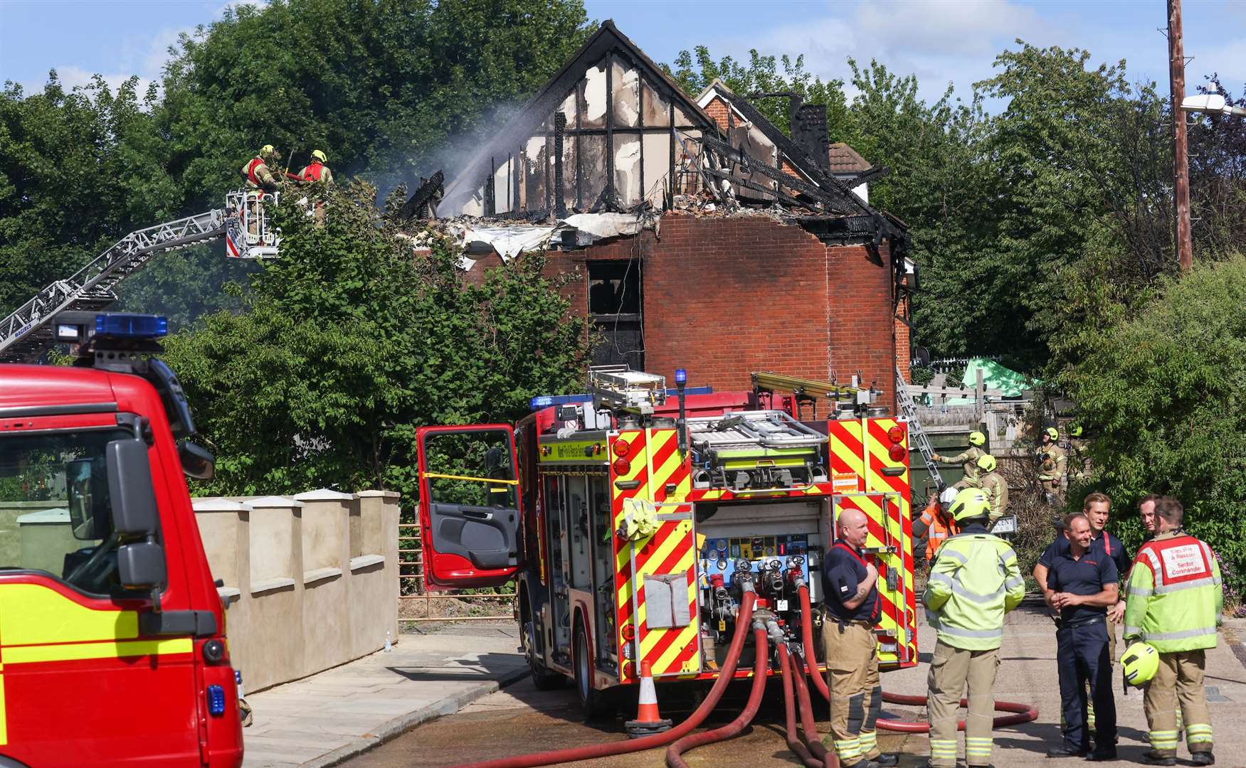 The aftermath of the blaze in Jubilee Crescent. Images: UKNIP