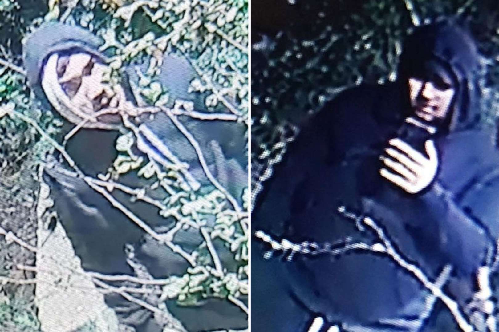 Police investigating an attempted break-in would like to identify these two men. Picture: Kent Police