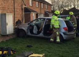The car ploughed into a wall of an empty bungalow