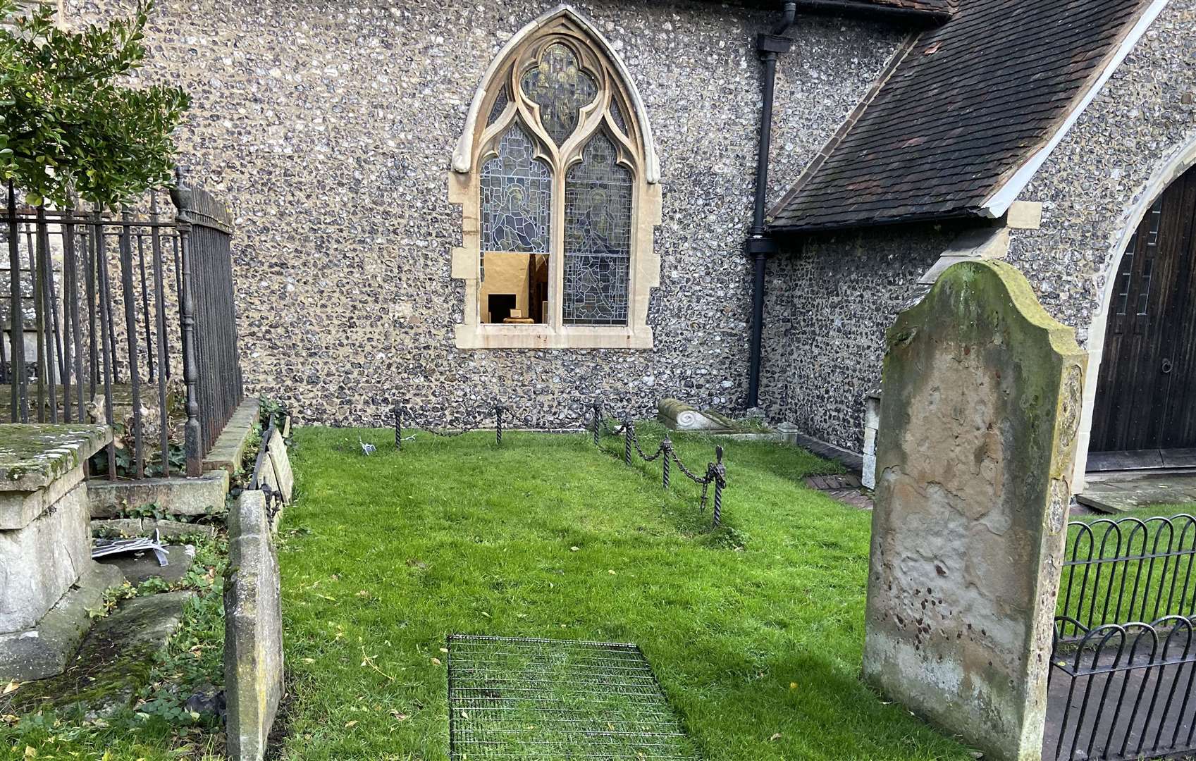 Thieves broke into St Margaret's after smashing a window. The pub's history is closely linked with the neighbouring church