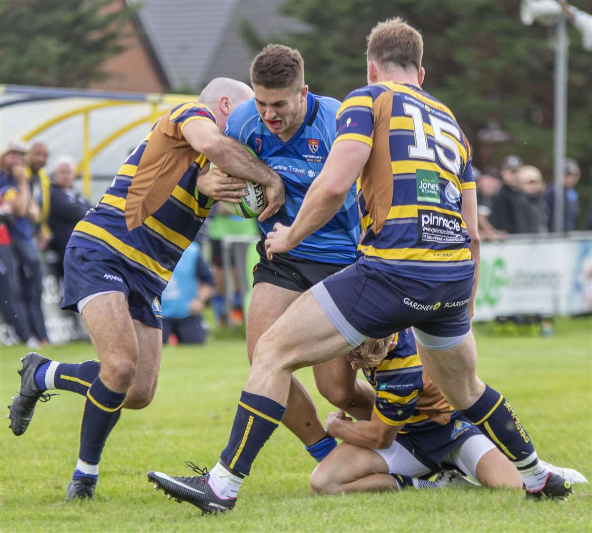 Canterbury's Will Waddington on a charge at Worthing Raiders. Picture: Phillipa Hilton