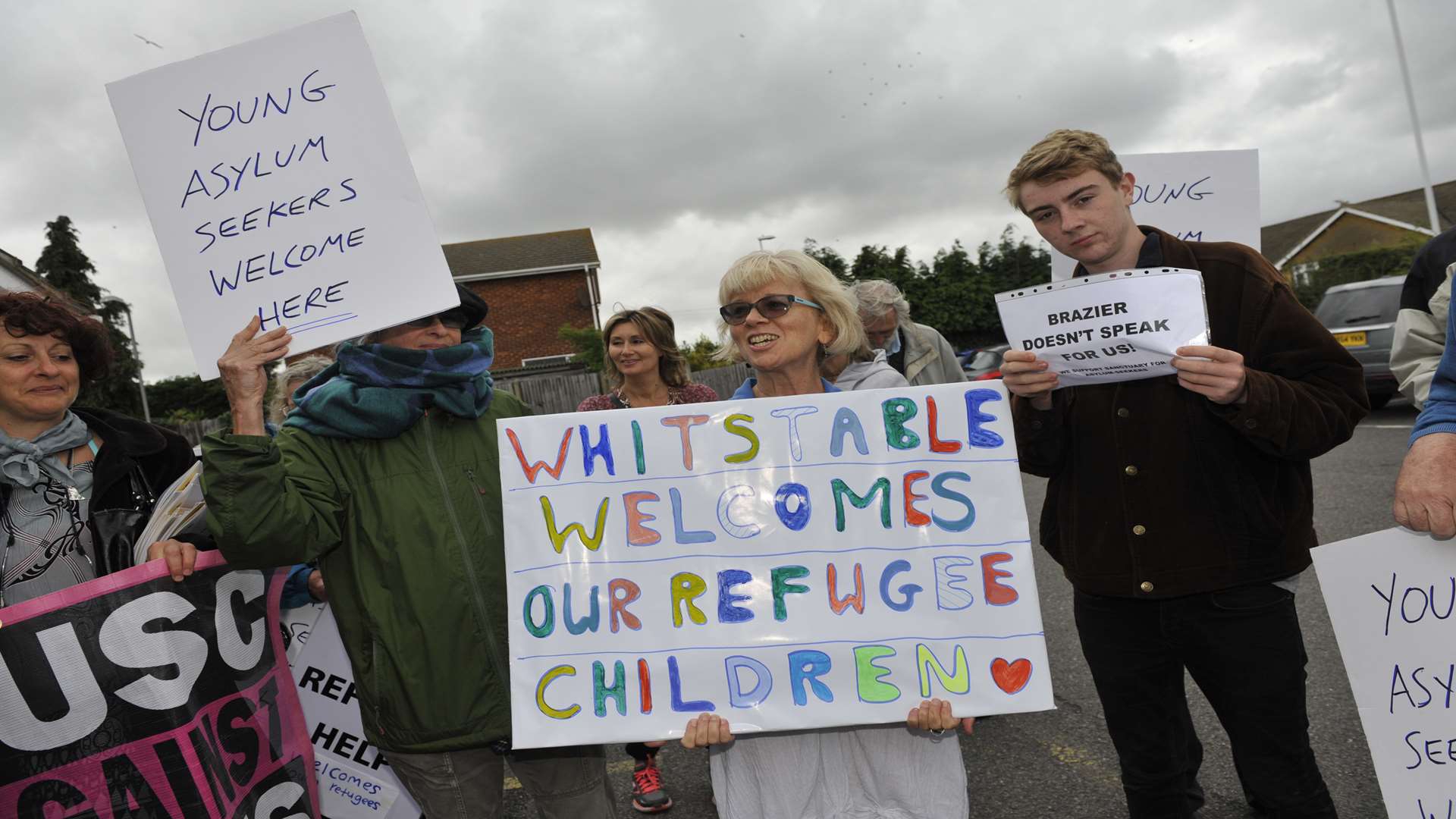 Protesters in support of young refugees. Picture: Tony Flashman