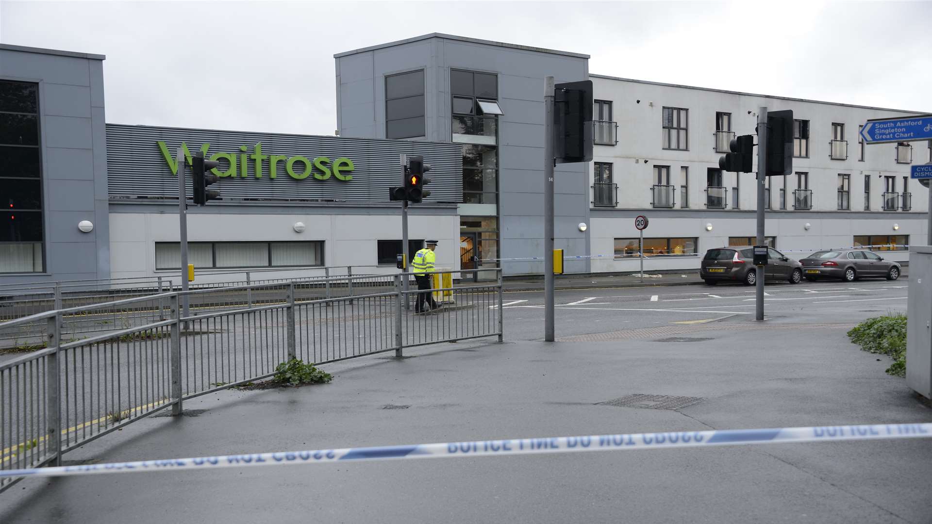 The area was cordoned off in the aftermath. Picture: Paul Amos.